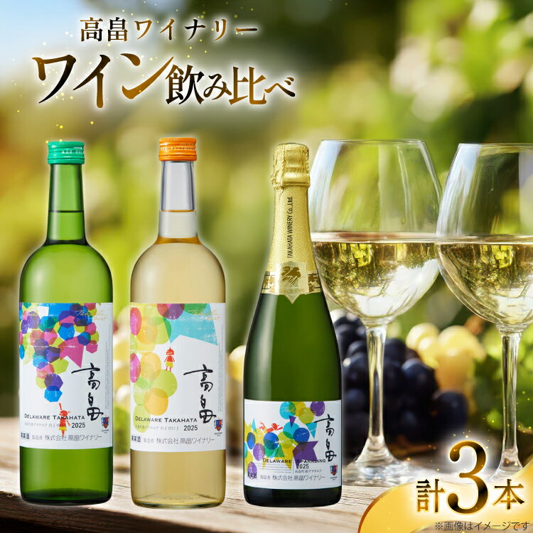 ワイン 飲み比べ 高畠ワイナリー スパークリングワイン 3本セット 辛口 甘口 ワイン [小田部商店 山形県 高畠町 tk06ayt180153] 白ワイン 飲み比べ デラウェア お酒 酒
