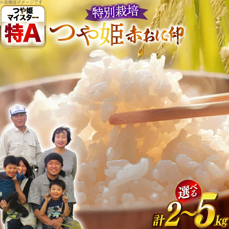 米 令和7年産 特別栽培米 赤おに印 つや姫 2kg 5kg [tk06ays950000 山形県 高畠町 金子農園] 精米 白米 米 お米 ブランド米 ごはん ご飯 こめ コメ kome