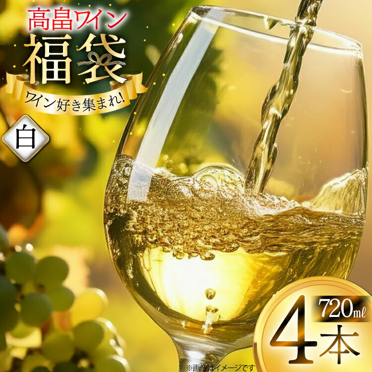 白ワイン 詰め合わせ おまかせ福袋 高畠ワイン 720ml × 4本 [tk06ayt180000 山形県 高畠町 小田部商店] 酒 お酒 飲み比べ 酒 さけ アルコール 飲み比べ セット パーティー