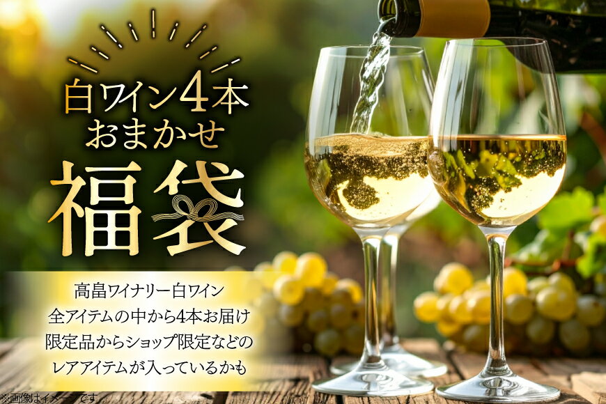 【ふるさと納税】 白ワイン 詰め合わせ おまかせ福袋 高畠ワイン 720ml × 4本 [tk06ayt180000 山形県 高畠町 小田部商店] 酒 お酒 飲み比べ 酒 さけ アルコール 飲み比べ セット パーティー サムネイル2