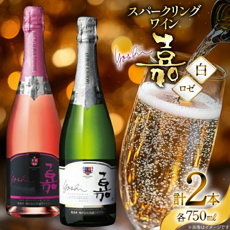 スパークリング 嘉 スパークリングワイン 白 ロゼ 各750ml 計2本 [tk06ayt180033 山形県 高畠町 小田部商店] 辛口