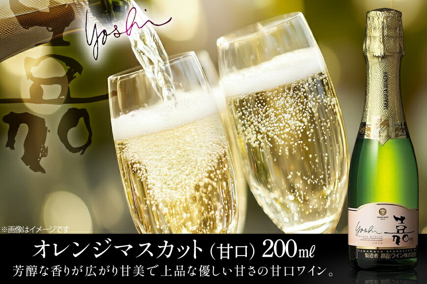 【ふるさと納税】 スパークリング ミニボトル 嘉 スパークリングワイン 甘口 200ml 6本セット [tk06ayt180067 山形県 高畠町 小田部商店] 白ワイン 炭酸 お酒 酒 サムネイル2