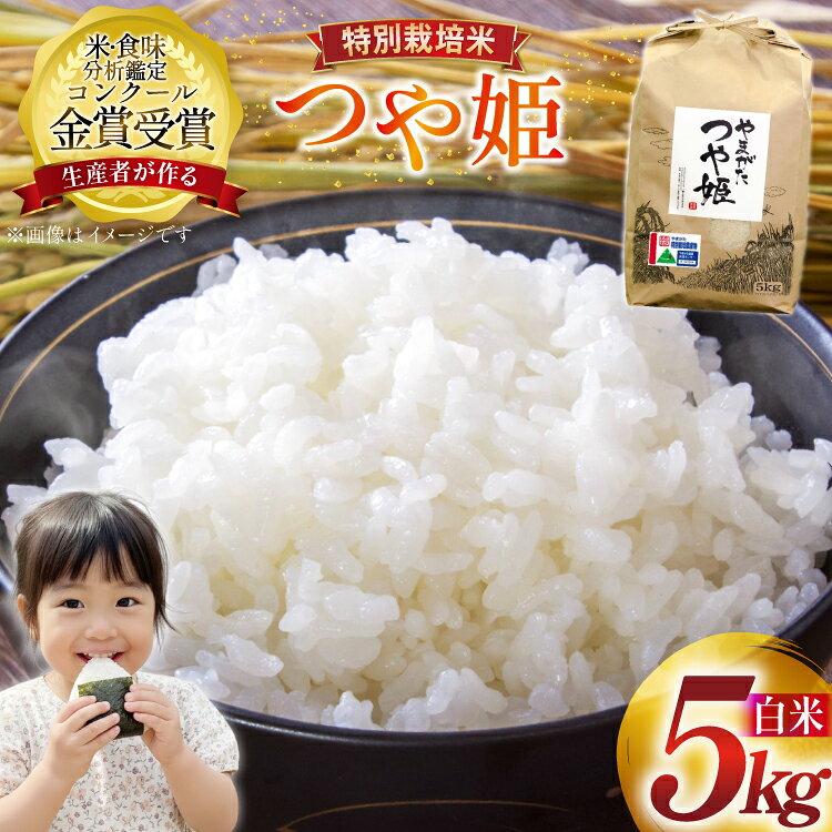米 令和7年産 つや姫 5kg 特別栽培米 精米 [農家の蔵出し米生産組合 山形県 高畠町 tk06ays900022] コメ ご飯 ごはん お米 ブランド米