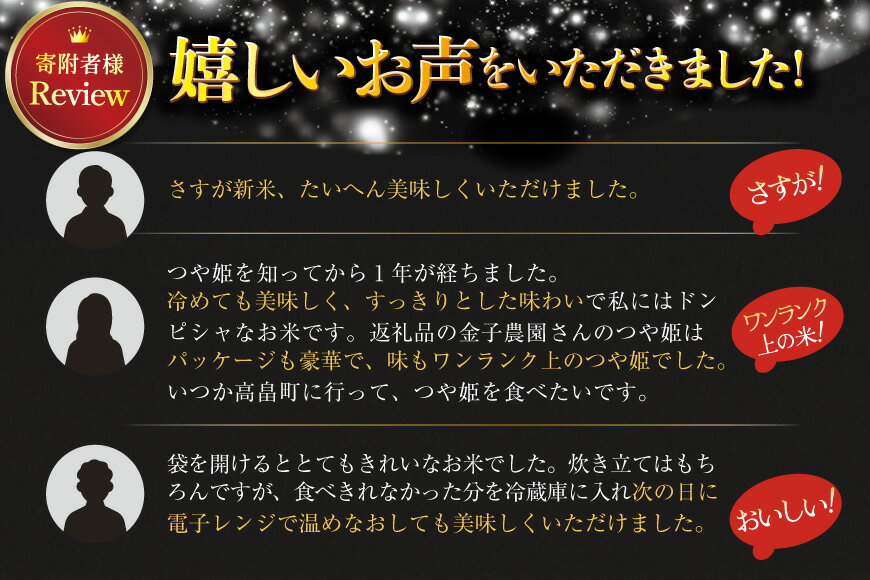 【ふるさと納税】 米 令和7年/8年産 厳選米 匠 特別栽培米 つや姫 【選べる】 5kg 10kg 1回 3回 [山形県 高畠町 金子農園 tk06ays950057] 精米 白米 お米 こめ ブランド米 ごはん ご飯 kome つやひめ 定期便 定期 3ヶ月 5キロ 10キロ 30kg 15kg 30キロ 15キロ - 画像2