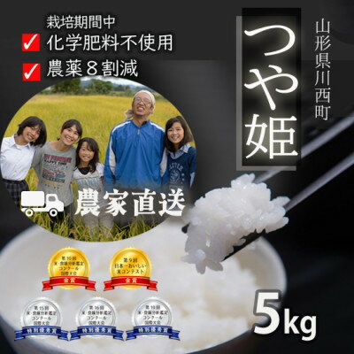 令和7年産 コンクール受賞農家直送 山形県産つや姫5kg【浦田農園 むすび米】【1580594】