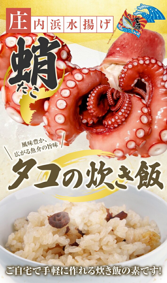 【ふるさと納税】タコ炊き飯の素 2合用×3パック 化学調味料・保存料・着色料不使用 東北 山形県 遊佐町 セット 簡単調理 炊飯器 たこ 蛸 炊き込みご飯 かやくご飯 常温保存 サムネイル2