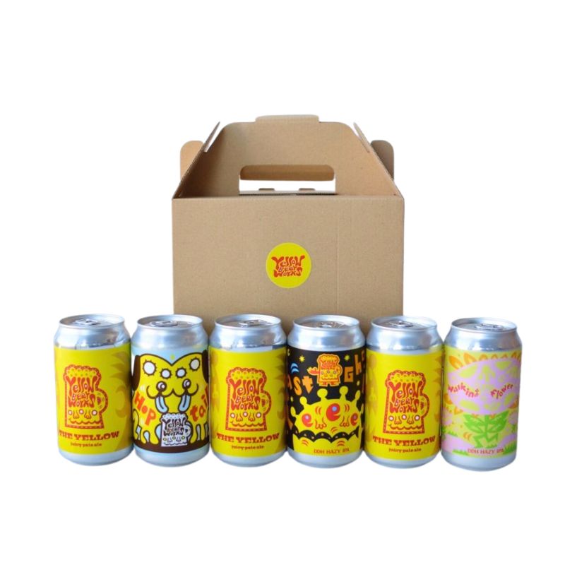 No.2762Yellow Beer Works クラフトビール 飲み比べ 6缶 セット 福島市 福島県産 返礼品 2万円以下フルーティ ペールエール 農家 ブルワリー 地ビール デザイン缶