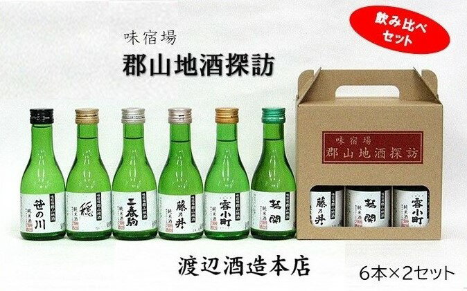 【ふるさと納税】郡山地酒探訪180ml×6本詰 2セット 【合計 12本詰】 日本酒 お酒 サムネイル2