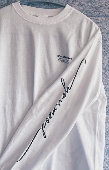 【ふるさと納税】いわき市発D2Cブランド「yourmood」　NEWSTANDARD　ロングスリーブTシャツ　WHITE サムネイル3