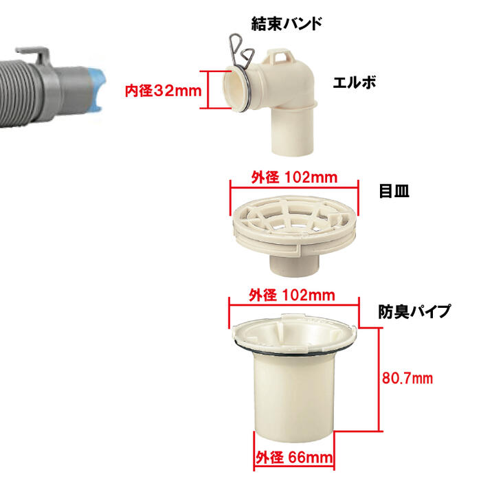 【ふるさと納税】洗濯機パン排水口交換キット　CTSIV サムネイル2