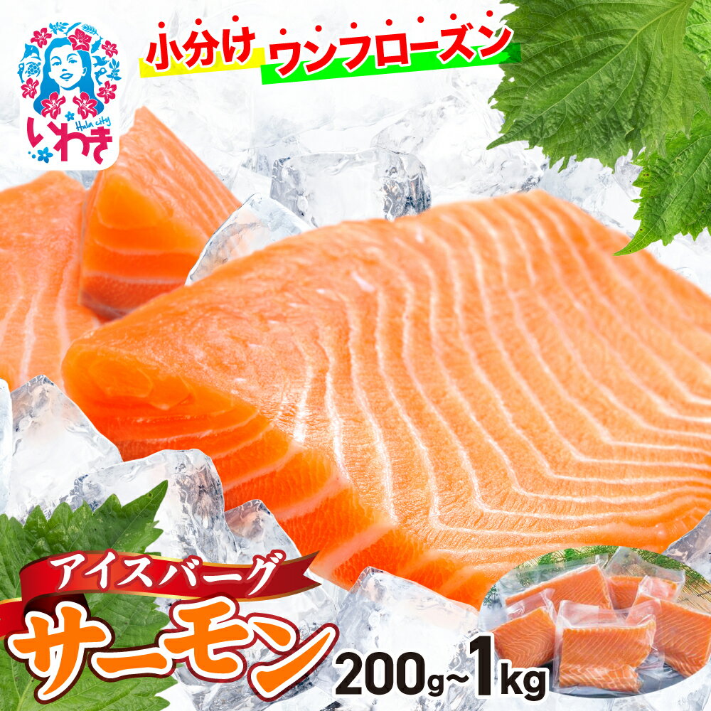 高評価★4.9 サーモン 刺身 小分け 選べる容量 約200g〜 約1kg 選べる配送月 切り身 アイスバーグサーモン アトランティックサーモン フィレ 個包装 真空 冷凍 さけ サケ 生食サーモン 鮭 海鮮 ノルウェー産 送料無料