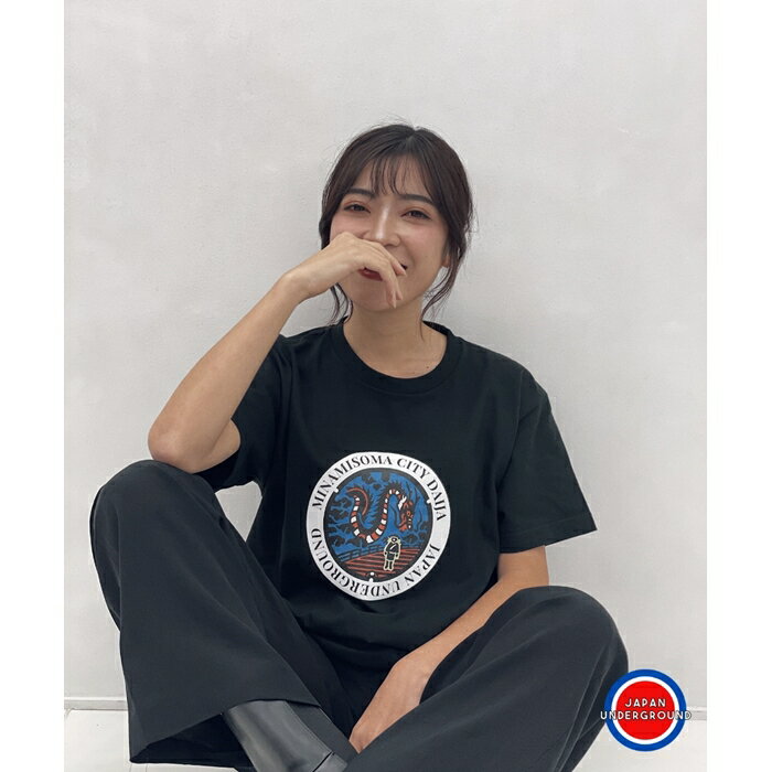 【ふるさと納税】 南相馬市 マンホールTシャツ 黒 XLサイズ｜ご当地 マンホール Tシャツ トップス カットソー 半袖 スウェット プルオーバー おしゃれ シンプル かわいい かっこいい メンズ レディース ユニセックス 福島 南相馬 サムネイル2