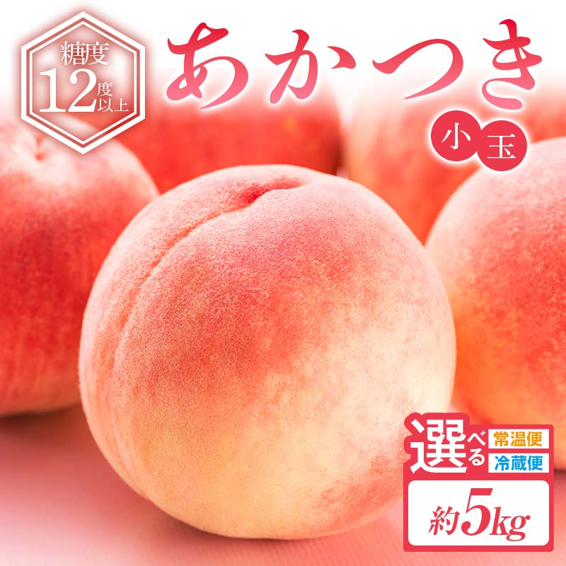 ＼選べる配送方法／【2026年出荷分先行予約】福島県産 あかつき 約5kg (20～22玉) 常温・冷蔵で配送が選べる 特秀 小玉 透過式光センサー選別 伊達の桃 桃 フルーツ 果物 もも モモ momo F20C-586var