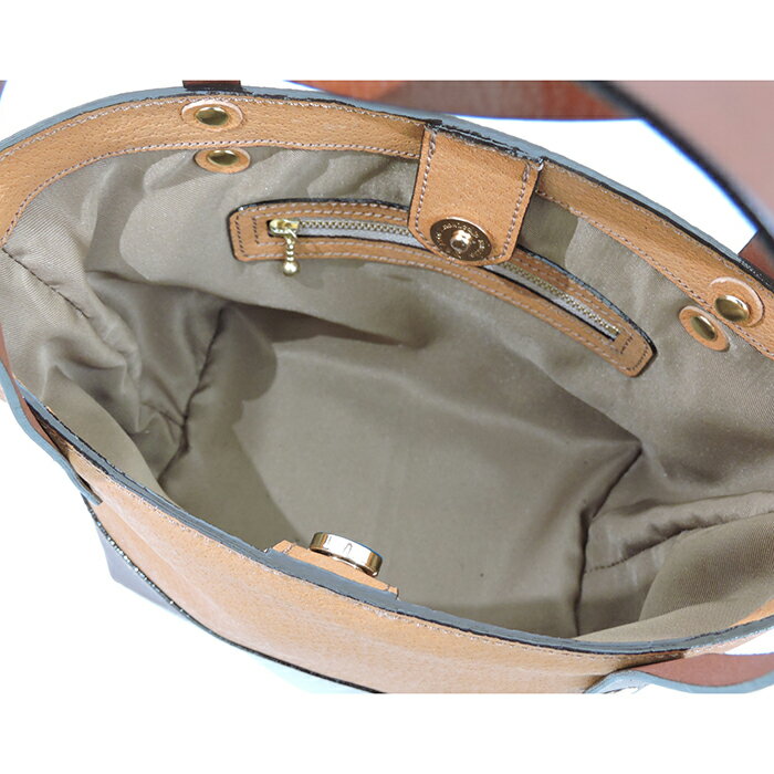 【ふるさと納税】イノシシ革トートバッグ（茶×こげ茶） F20C-343 サムネイル3