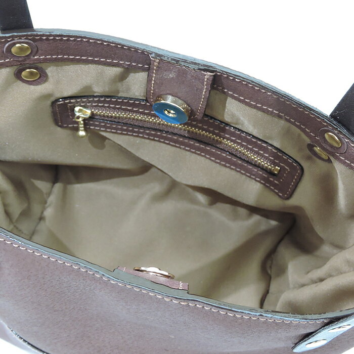 【ふるさと納税】イノシシ革トートバッグ（こげ茶×こげ茶） F20C-344 サムネイル3