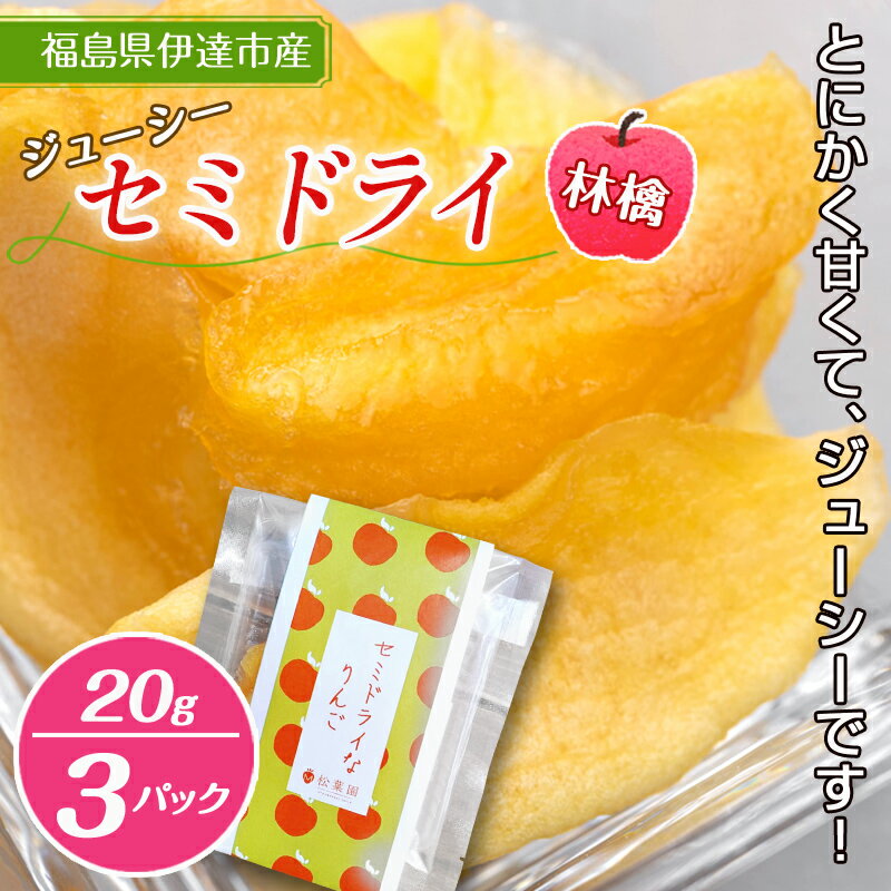 セミドライ林檎 20g 3パック入り F20C-536