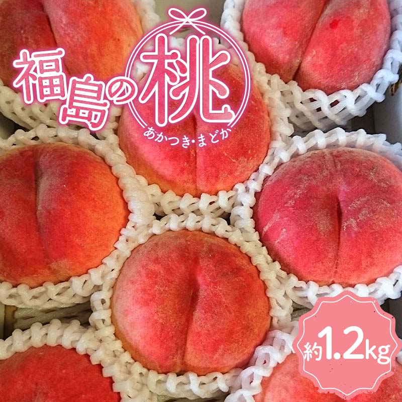 【2026年出荷分先行予約】福島県産 あかつきor まどか 約1.2kg (4～6玉) あんぽの柿の里ガンバっぺぃいさざわ企業組合 五十沢ブランド 伊達の桃 桃 フルーツ 果物 もも モモ momo F20C-934