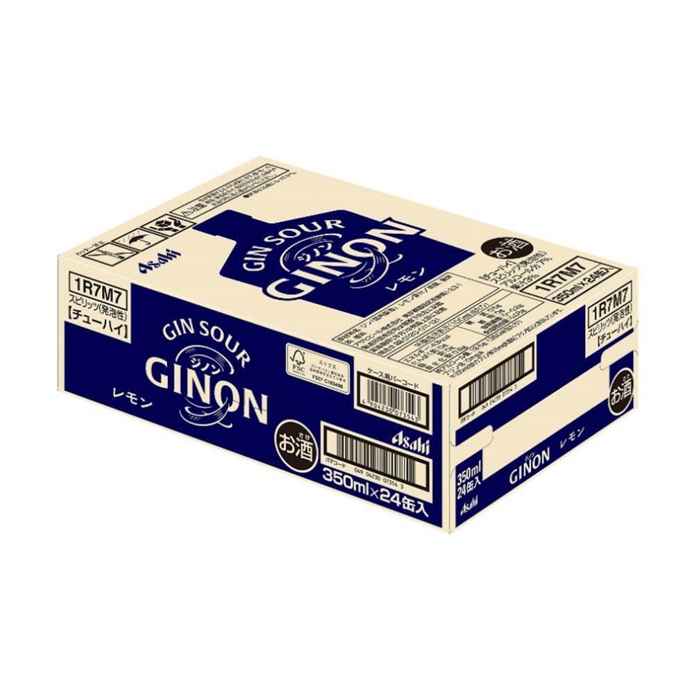 【ふるさと納税】アサヒ GINON レモン缶 350ml×24本 合計8.4L ＜選べるお届け回数＞ 1ケース アルコール度数7% お酒 飲料 アサヒ 缶 ジン サワー 贈り物 ギフト プレゼント 晩酌 自宅用 送料無料 【07214-0296・436～438】 サムネイル2