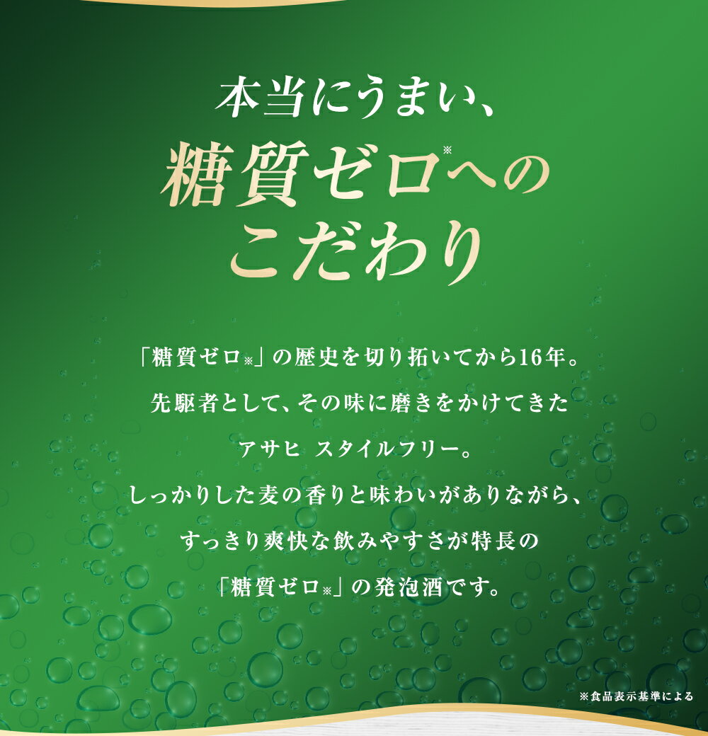 【ふるさと納税】アサヒスタイルフリー＜生＞糖質0 350ml×24本 合計8.4L 1ケース アルコール度数4% 缶ビール お酒 ビール アサヒ アサヒスタイルフリー 送料無料 【07214-0015】 サムネイル3