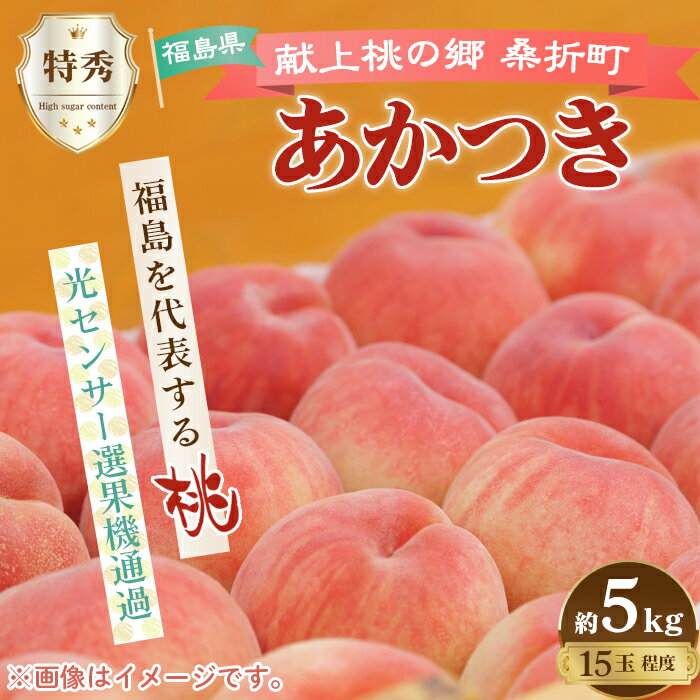 【ふるさと納税】No.099 もも【あかつき・2026年産先行受付】特秀約5kg「献上桃の郷ブランド品」桑折町産　JAふくしま未来　桃／ フルーツ 果物 送料無料 福島県 特産品 期間限定の先行予約となる訳あり返礼品 サムネイル2