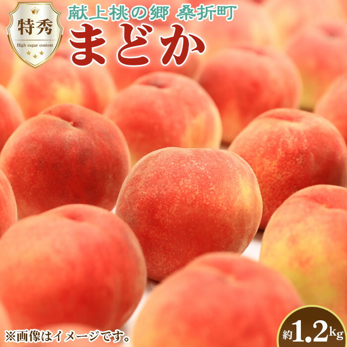 No.225 もも【まどか・2026年産先行受付】特秀1.2kg　桑折町産　JAふくしま未来　桃／ モモ 果物 フルーツ 送料無料 福島県 特産品