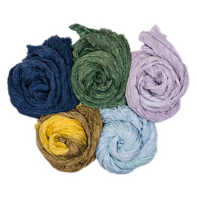 【ふるさと納税】川俣シルクストール　シャーリング(水色)　纏ふと、【1597527】 サムネイル3