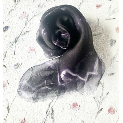 【ふるさと納税】川俣シルクオーガンジーストール　纏ふと、　ログウッド【1597532】 サムネイル2