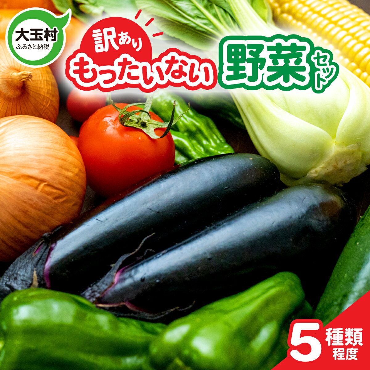 訳あり 野菜セット ( 5種類程度 ) 4000円 野菜 使い切りサイズ フードロス 余剰野菜 少量セット 一人暮らし 食べ切り 食べ切り野菜 地元農家応援 不揃い 規格外 5000円 5000円以下 SDGs 福島県大玉村 送料無料 01105