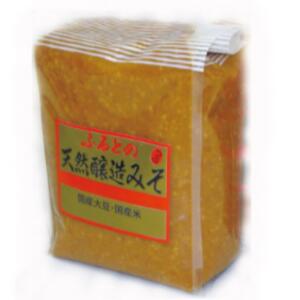 【ふるさと納税】ふるどの天然醸造みそ＜袋＞　2kg 味噌 送料無料 無添加 国産大豆 米みそ 国産 味噌汁 調味料 グルテンフリー　【07505-0015】 サムネイル2