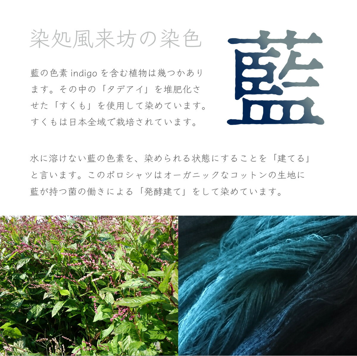 【ふるさと納税】オリジナル 藍染ポロシャツ 【ファッション おしゃれ オシャレ 服 シャツ コットン 父の日 プレゼント ギフト 贈り物 贈答】【07521-0050】 サムネイル2