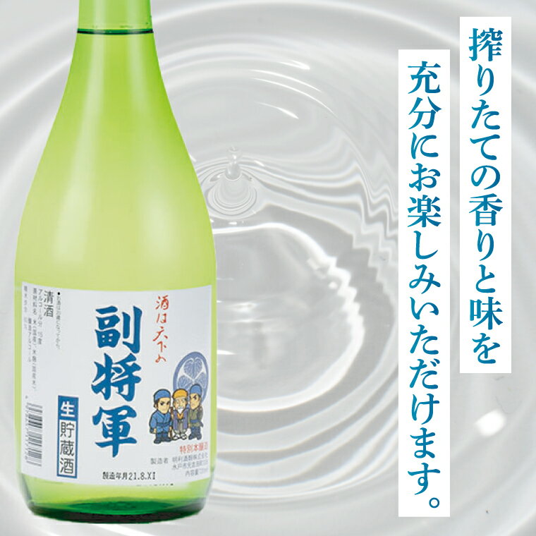 【ふるさと納税】『副将軍』特別本醸造生貯蔵酒 720ml×6本セット【日本酒 お酒 酒 水戸市 茨城県】（DW-137） サムネイル3
