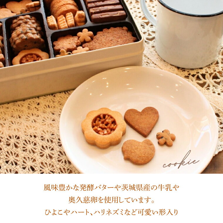 【ふるさと納税】【数量限定】プティフールセック パティスリーシュシュオリジナルクッキー缶 焼菓子9種類【クッキー 焼き菓子 焼菓子 クッキー缶 着色料不使用 発酵バター 奥久慈卵 水戸市 水戸 茨城県】（IG-1） - 画像3