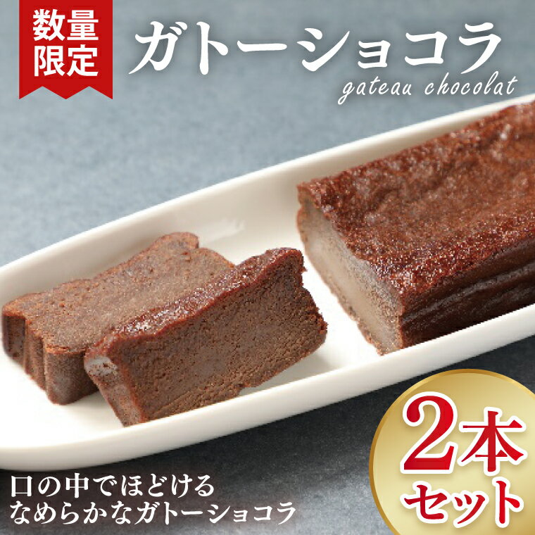 【数量限定】ガトーショコラ2本セット【洋菓子 おやつ お返し 個包装 チョコ チョコレート ギフト 差し入れ ショコラ 冷凍 スイーツ デザート 水戸市 茨城県】（KM-2）