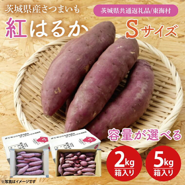 【数量限定】【選べる容量】【10月中旬より順次発送】紅はるかSサイズ2kg 5kg箱【新さつまいも 新芋 さつまいも 芋 いも 焼き芋 焼芋 やきいも 水戸市 茨城県】（KE-26）