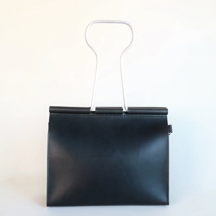 【ふるさと納税】クリップバッグ Big【バッグ ダブルクリップ クリップ 本革 数量限定 手作り 革製品 小物 水戸市 茨城県】（AF-10） サムネイル2