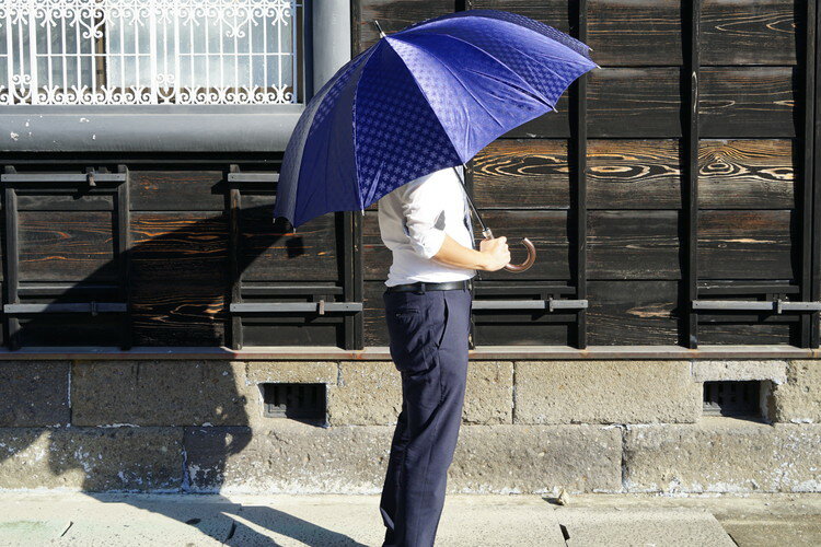 【ふるさと納税】雪華模様のオリジナル傘（サイズ65cm）カラー：ネイビー | 傘 かさ 65センチ 雨具 メンズ レディース 兼用 雪の結晶 ネイビー 紺 おしゃれ かわいい スタイリッシュ 雨 梅雨 贈答 贈り物 プレゼント 父の日 母の日 お中元 お歳暮 お祝 ご褒美 記念日 _BL10 サムネイル3