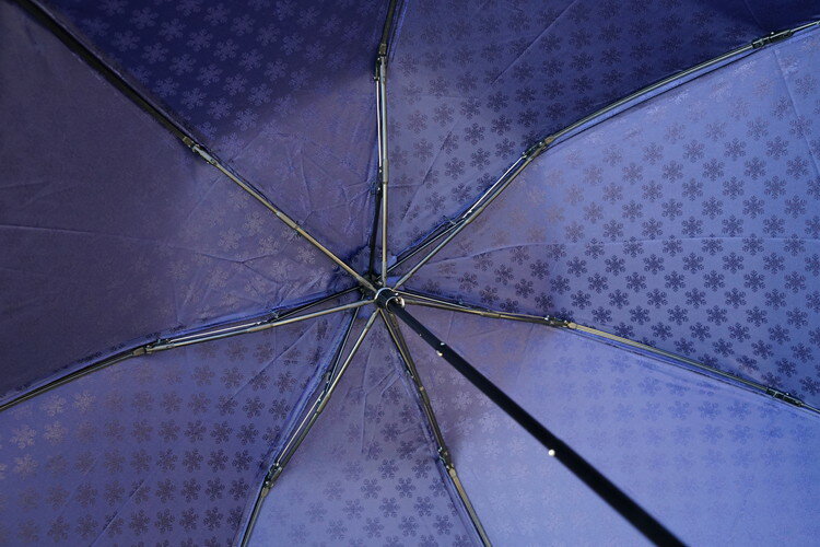 【ふるさと納税】雪華模様の折り畳み傘（サイズ60cm）カラー：ネイビー | 傘 かさ 65センチ 雨具 メンズ レディース 兼用 雪の結晶 ピンク おしゃれ かわいい スタイリッシュ 雨 梅雨 贈答 贈り物 プレゼント 父の日 母の日 お祝 ご褒美 お中元 お歳暮 記念日 景品 _BL16 サムネイル3