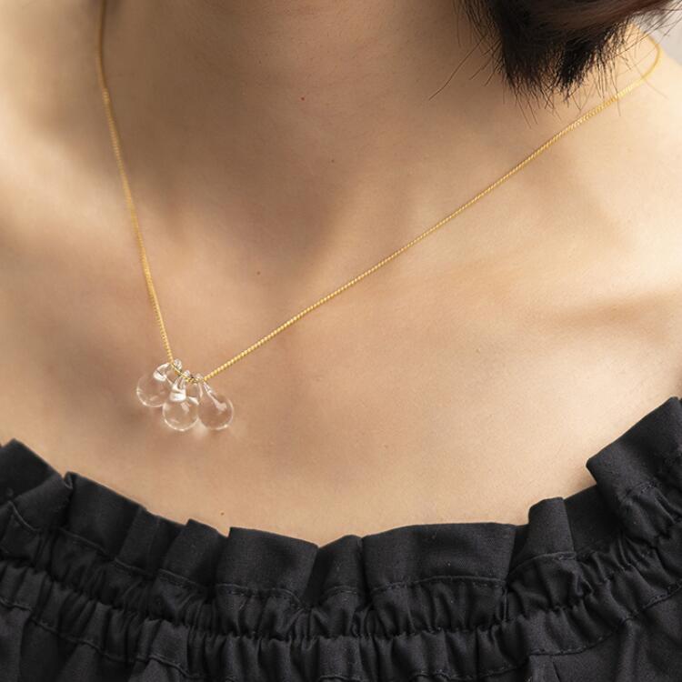 【ふるさと納税】HARIO ネックレス「ティアーズ」シリーズ［HAW-T-001］｜耐熱 ガラス アクセサリー ハリオ ランプワークファクトリー 職人 繊細 フォーマル カジュアル きれいめ 贈答 ギフト お祝 ご褒美 ハンドメイド 手作り プレゼント _BD16 サムネイル2