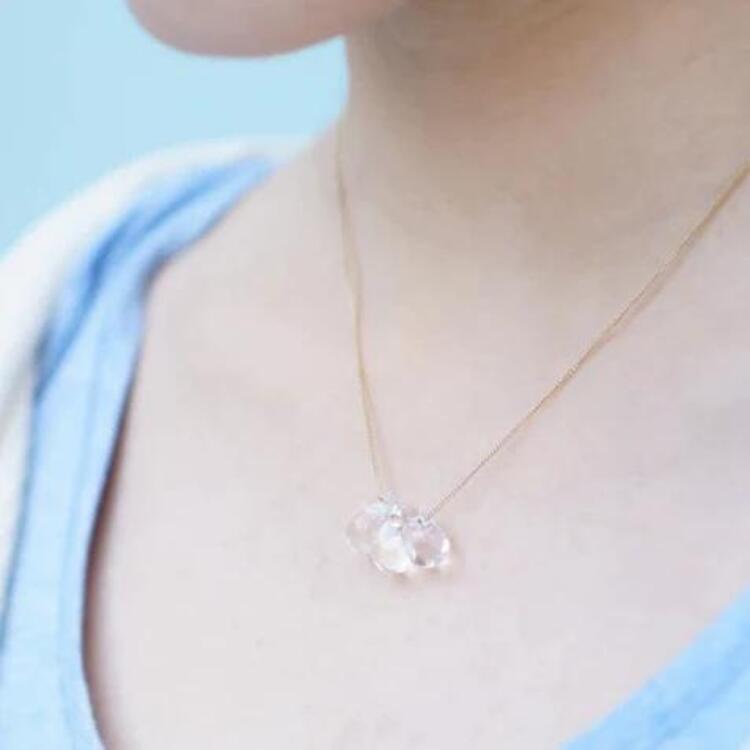 【ふるさと納税】HARIO ネックレス「ティアーズ」シリーズ［HAW-T-001］｜耐熱 ガラス アクセサリー ハリオ ランプワークファクトリー 職人 繊細 フォーマル カジュアル きれいめ 贈答 ギフト お祝 ご褒美 ハンドメイド 手作り プレゼント _BD16 サムネイル3