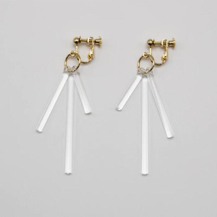 【ふるさと納税】HARIO イヤリング「カナデ」シリーズ［HAA-K-003E］｜耐熱 ガラス アクセサリー ハリオ ランプワークファクトリー 職人 繊細 フォーマル カジュアル きれいめ 贈答 ギフト 記念品 お祝 プレゼント ご褒美 手作り ハンドメイド_BD85 - 画像2