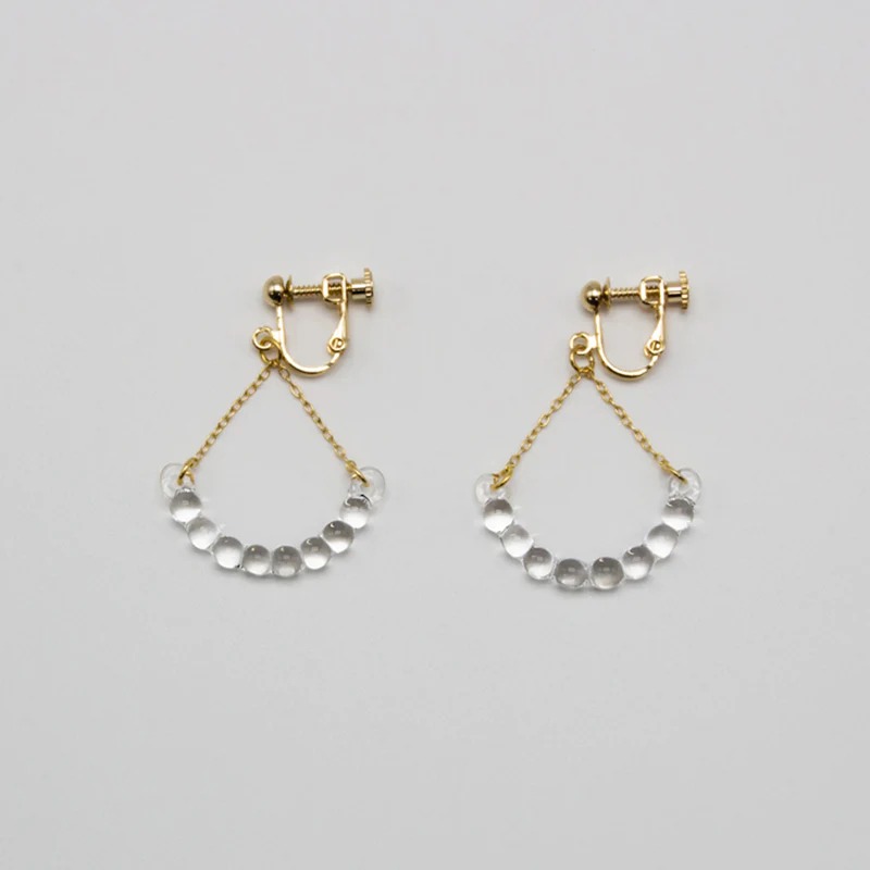 【ふるさと納税】＼選べる内容・セット／ HARIO アクセサリー アール シリーズ イヤリング ピアス ネックレス ［HAW-R-003E］［HAW-R-002］［HAW-R-001］ | 耐熱 ガラス アクセサリー ハリオ ランプワークファクトリー 職人 繊細 フォーマル _BD14 _BD15 _BD95 _DL01 _DL02 - 画像3