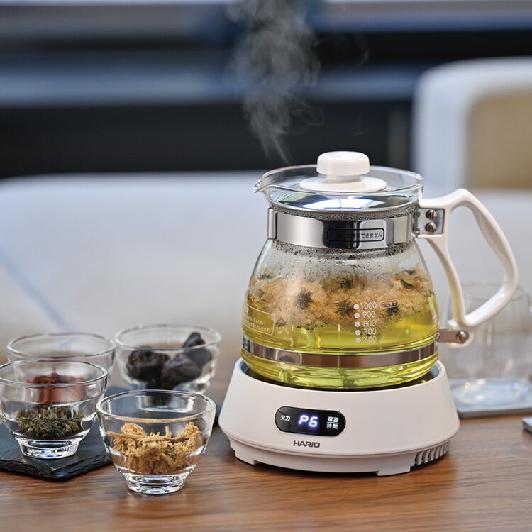 【ふるさと納税】HARIO マイコン煎じ器N［HMJN-1000-W］｜ハリオ 耐熱 ガラス 器 キッチン 日用品 キッチン用品 日本製 おしゃれ かわいい 煎じ薬 お茶 煎じ器 茨城県 古河市 送料無料 便利 簡単 手軽 茶 茶葉 ギフト プレゼント 贈答 贈り物 _BE98 サムネイル2