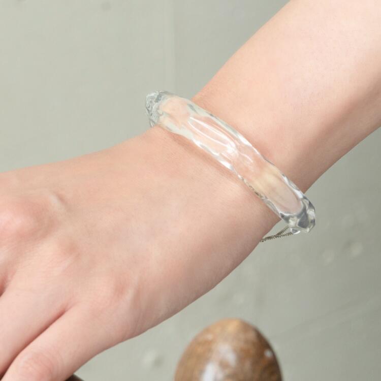 【ふるさと納税】HARIO バングル「リフレクション」シリーズ［HAA-RF-BG］｜耐熱 ガラス アクセサリー ブレスレット ハリオ ランプワークファクトリー フォーマル カジュアル おしゃれ 20代 30代 40代 お祝 ご褒美 記念品 ハンドメイド 手作り _EB13 サムネイル2