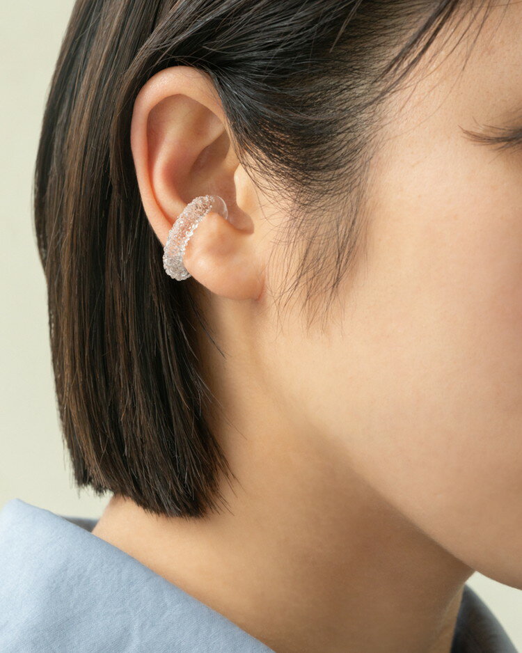 【ふるさと納税】HARIO イヤーカフ「トゥインクル」シリーズ［HAA-TW-EC］｜耐熱 ガラス アクセサリー ハリオ ランプワークファクトリー フォーマル カジュアル おしゃれ 20代 30代 40代 お祝 ご褒美 記念品 ハンドメイド 手作り 人気 贈答 _EB14 サムネイル3