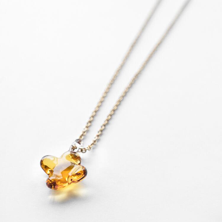 【ふるさと納税】HARIO ネックレス「イイダ傘店 キンモクセイ アンバー」シリーズ［HAII-KA-N］｜耐熱 ガラス アクセサリー ハリオ フォーマル カジュアル おしゃれ 20代 30代 40代 贈答 お祝 ご褒美 記念品 ハンドメイド 手作り プレゼント _EB27 サムネイル3