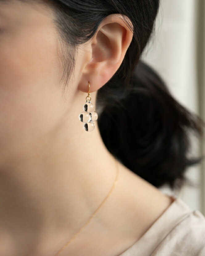 【ふるさと納税】HARIO ピアス ロゼ［HAW-RZ-001P］｜耐熱 ガラス アクセサリー ハリオ ランプワークファクトリー フォーマル カジュアル おしゃれ 20代 30代 40代 国産 手作り ハンドメイド 茨城県 古河市 送料無料 贈答 記念品 お祝 ギフト _FI99 - 画像3