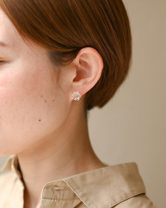 【ふるさと納税】HARIO ピアス ミモザ［HAP-MS-P］ ※離島への配送不可｜耐熱 ガラス アクセサリー ハリオ ランプワークファクトリー 職人 繊細 フォーマル カジュアル きれいめ おしゃれ 20代 30代 40代 ギフト プレゼント お祝 記念日 贈答 _FM06 サムネイル2