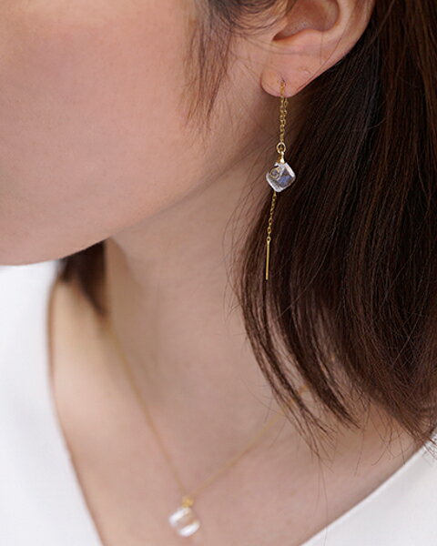 【ふるさと納税】HARIO ピアス メルティーキューブ［HAA-MC-002P］ ※離島への配送不可｜耐熱 ガラス アクセサリー ハリオ ランプワークファクトリー 職人 繊細 フォーマル カジュアル きれいめ おしゃれ 20代 30代 40代 ギフト プレゼント _FM12 サムネイル2