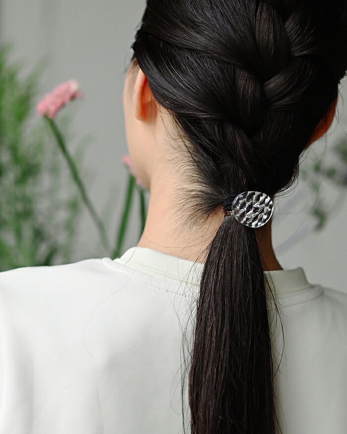 【ふるさと納税】HARIO ヘアゴム コウシモヨウ［HAA-KQ-001H］ ※離島への配送不可｜耐熱 ガラス アクセサリー ハリオ ランプワークファクトリー 職人 繊細 フォーマル カジュアル きれいめ おしゃれ 20代 30代 40代 ギフト プレゼント 記念日 _FM30 サムネイル2