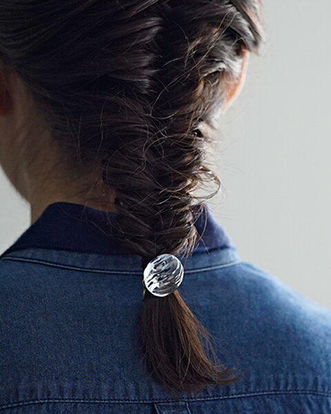 【ふるさと納税】HARIO ヘアゴム ウェーブビーズ［HAA-WB-003H］ ※離島への配送不可｜耐熱 ガラス アクセサリー ハリオ ランプワークファクトリー 職人 繊細 フォーマル カジュアル きれいめ おしゃれ 20代 30代 40代 ギフト プレゼント _FM33 サムネイル2